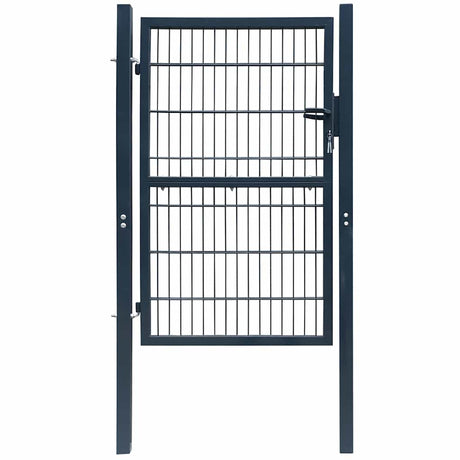 Vidaxl 2d poort (enkel) antracietgrijs 100x120 cm