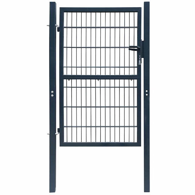 Vidaxl 2d poort (enkel) antracietgrijs 100x120 cm