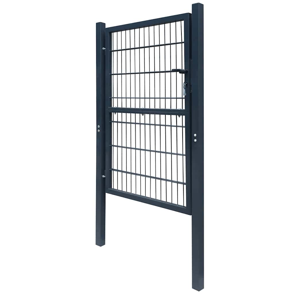 Vidaxl 2d poort (enkel) antracietgrijs 100x120 cm