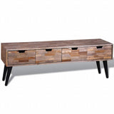 Vidaxl tv-meubel met vier lades gerecycled teak