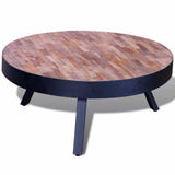 Vidaxl salontafel rond gerecycled teakhout
