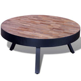Vidaxl salontafel rond gerecycled teakhout