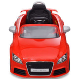 Vidaxl kinderauto elektrisch met afstandsbediening audi tt rs rood