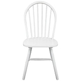 Vidaxl eetkamerstoelen 2 st massief rubberwood wit
