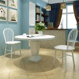 Vidaxl eetkamerstoelen 2 st massief rubberwood wit
