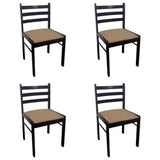 Vidaxl eetkamerstoelen 4 st massief rubberwood en fluweel bruin