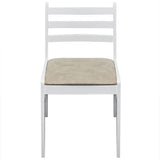 Vidaxl eetkamerstoelen 2 st massief rubberwood en fluweel wit