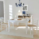 Vidaxl eetkamerstoelen 2 st massief rubberwood en fluweel wit