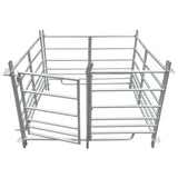 Vidaxl Schaapskooi 4 paneler 137x137x92 cm galvaniseret stål