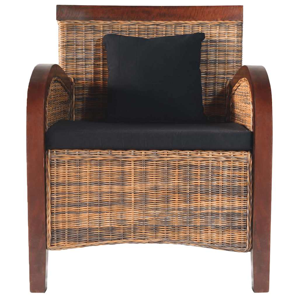 Vidaxl fauteuil handgeweven rattan