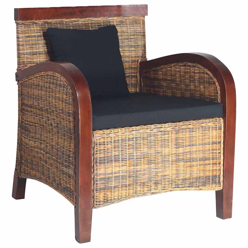 Vidaxl fauteuil handgeweven rattan