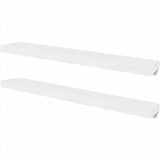 Vidaxl wandplanken mdf zwevend voor boeken dvd wit 2 st