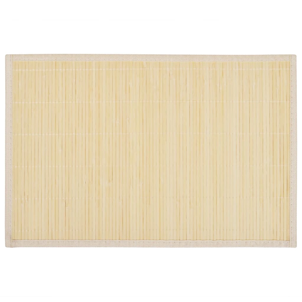 VIDAXL 6 SCATEMATS BAMBOO 30 x 45 cm natürlich