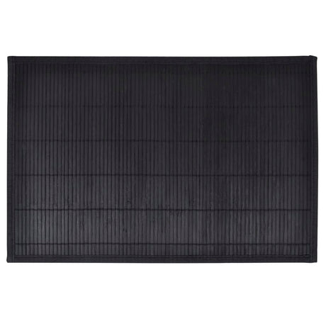 VIDAXL 6 SCATEMATS BAMBOO 30 x 45 cm Schwarz