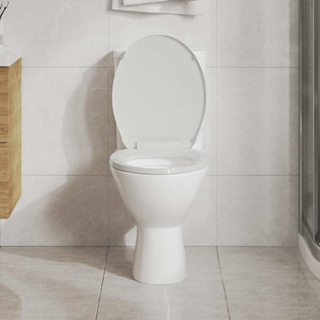 Vidaxl toiletbril soft-close ovaal wit