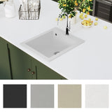 Vidaxl sink structure single bowl of granite creamy white