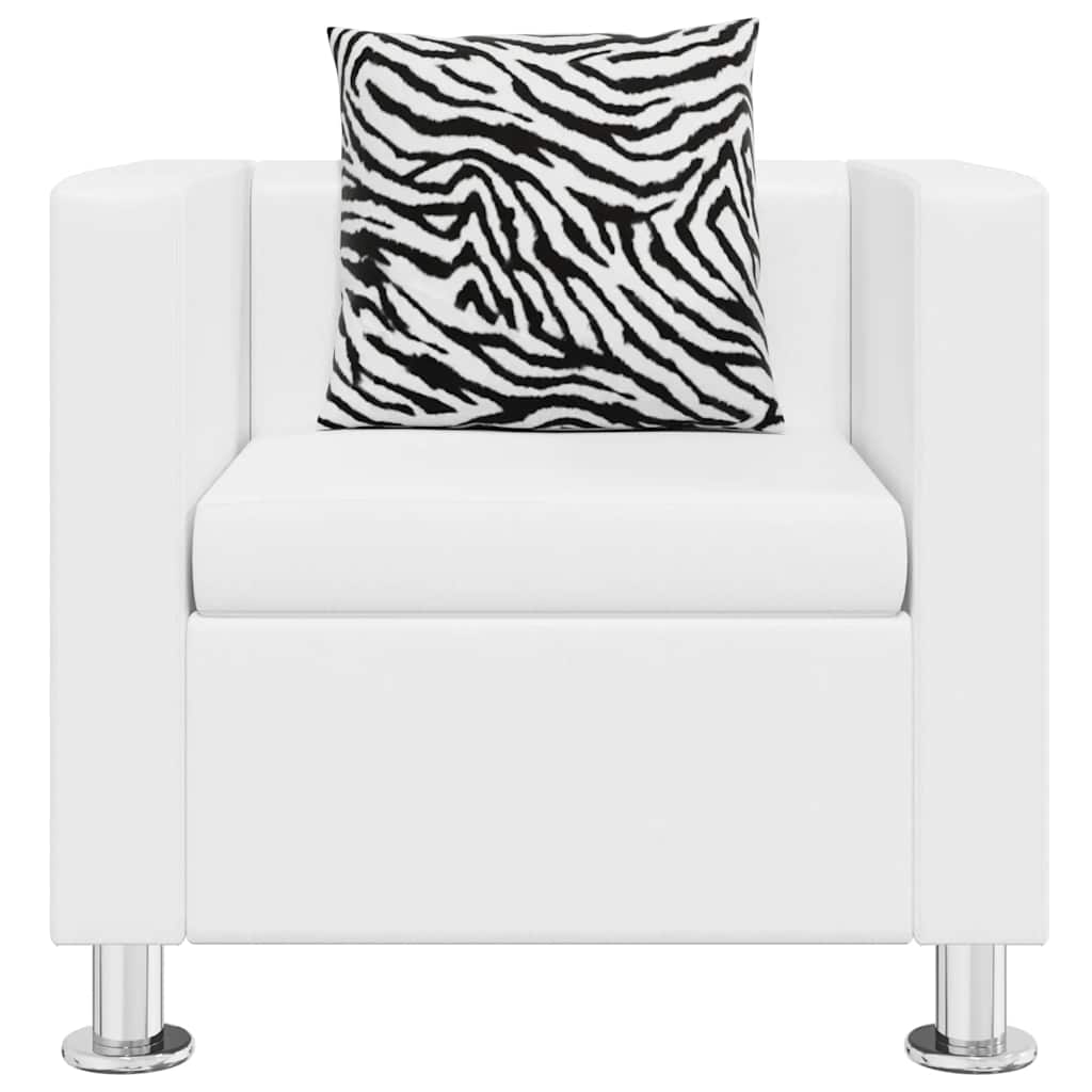 Vidaxl fauteuil kunstleer wit