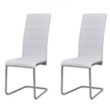 Vidaxl eetkamerstoelen 2 st kunstleer wit