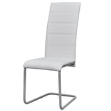 Vidaxl eetkamerstoelen 2 st kunstleer wit