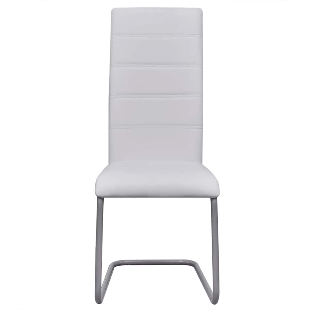 Vidaxl eetkamerstoelen 4 st kunstleer wit