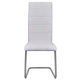 Vidaxl eetkamerstoelen 4 st kunstleer wit