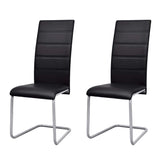 Vidaxl eetkamerstoelen 2 st kunstleer zwart