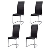 Vidaxl eetkamerstoelen 4 st kunstleer zwart
