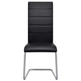 Vidaxl eetkamerstoelen 4 st kunstleer zwart