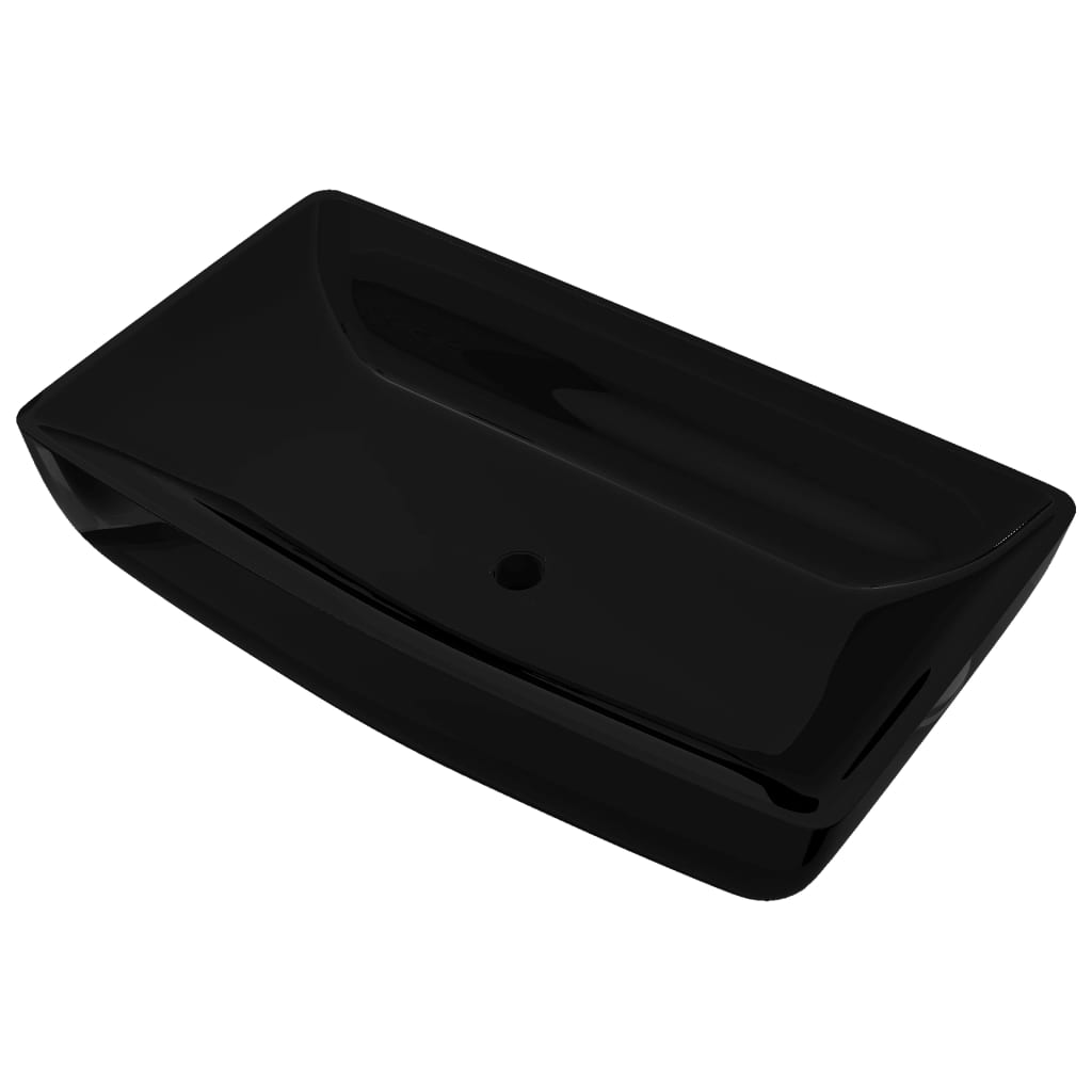 VidaXL sink, ceramic, rectangular, black