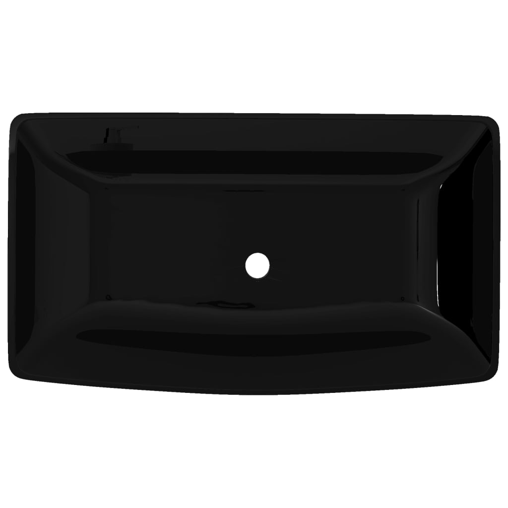 VidaXL sink, ceramic, rectangular, black