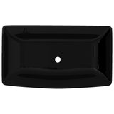 VidaXL sink, ceramic, rectangular, black