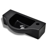 Vidaxl Washbasin con buco di gru ceramica nera