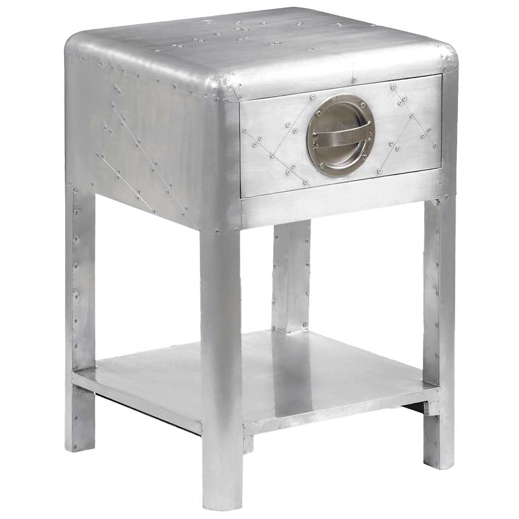 Vidaxl bijzettafel met 1 lade vintage luchtvaartlook