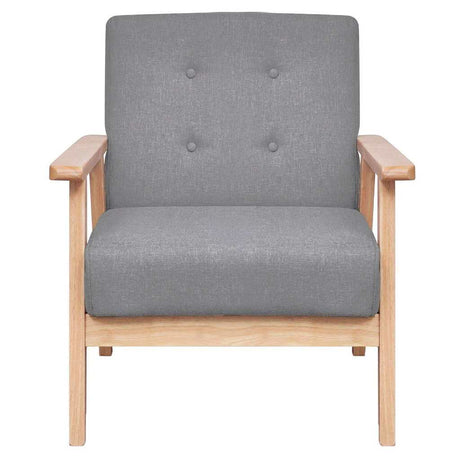 Vidaxl fauteuil stof lichtgrijs
