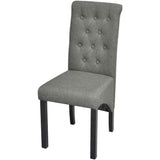 Vidaxl eetkamerstoelen 2 st stof lichtgrijs