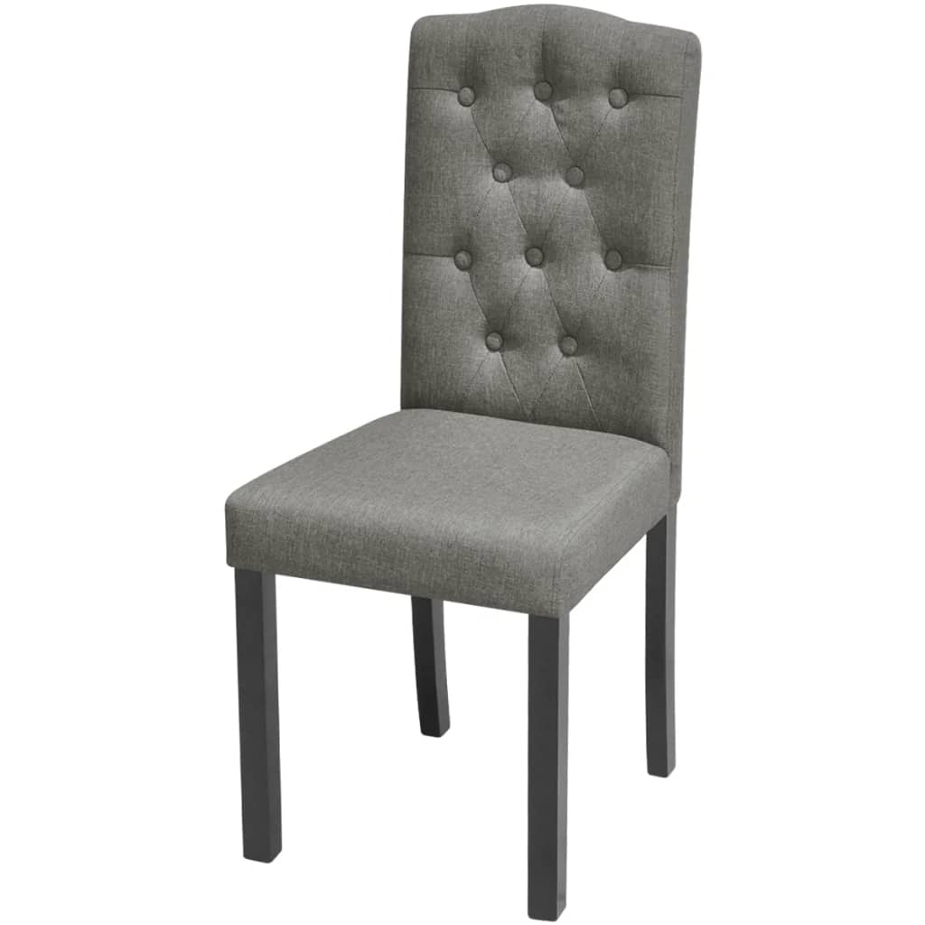 Vidaxl eetkamerstoelen 2 st stof grijs
