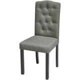 Vidaxl eetkamerstoelen 2 st stof grijs