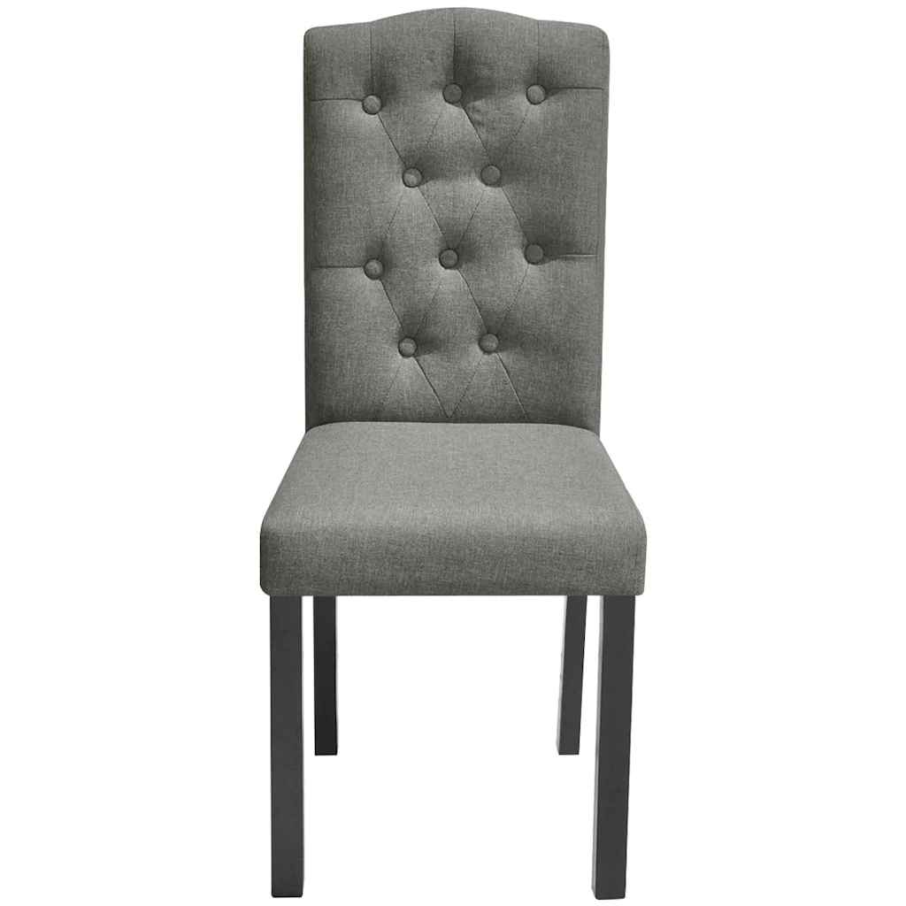 Vidaxl eetkamerstoelen 2 st stof grijs