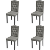 Vidaxl eetkamerstoelen 4 st stof grijs