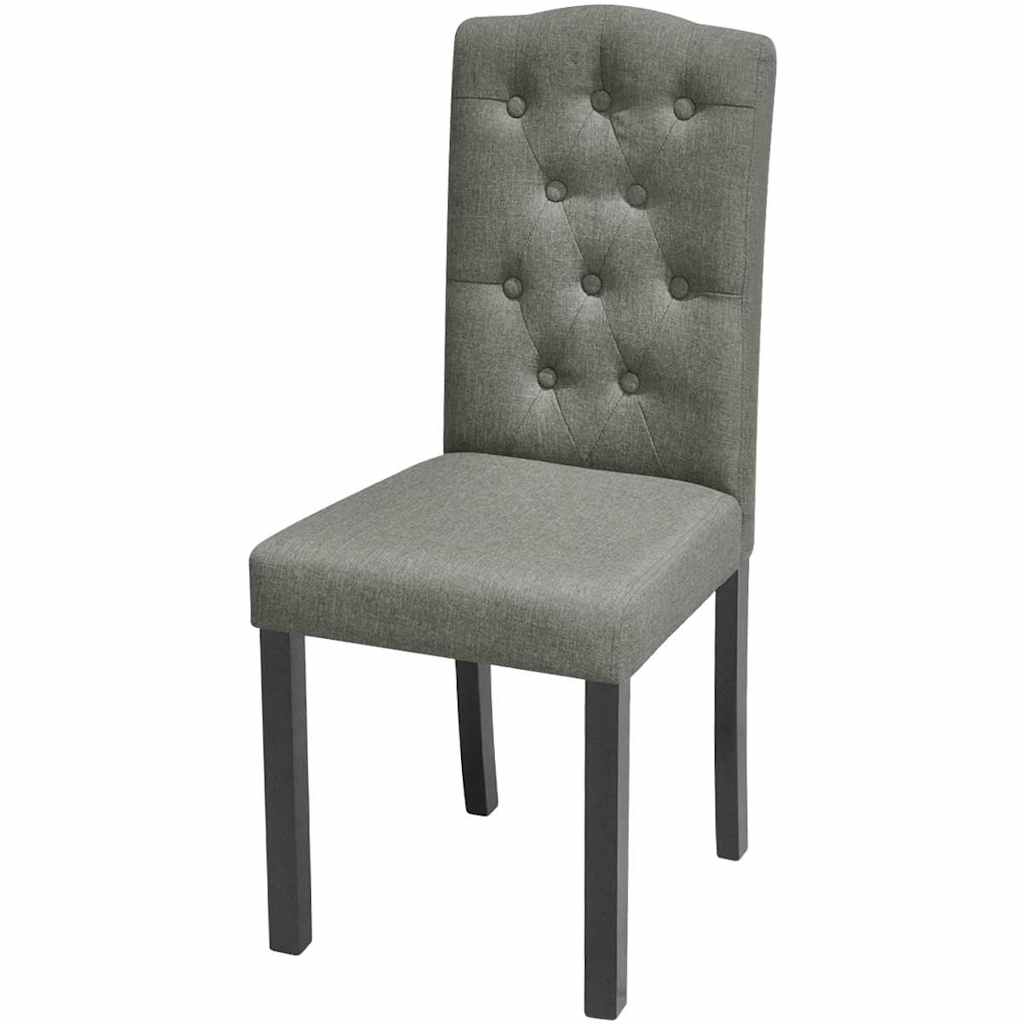 Vidaxl eetkamerstoelen 4 st stof grijs