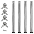 Vidaxl tafelpoten in hoogte verstelbaar chroom 710 mm 4 st