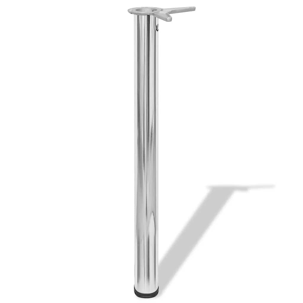 Vidaxl tafelpoten in hoogte verstelbaar chroom 710 mm 4 st
