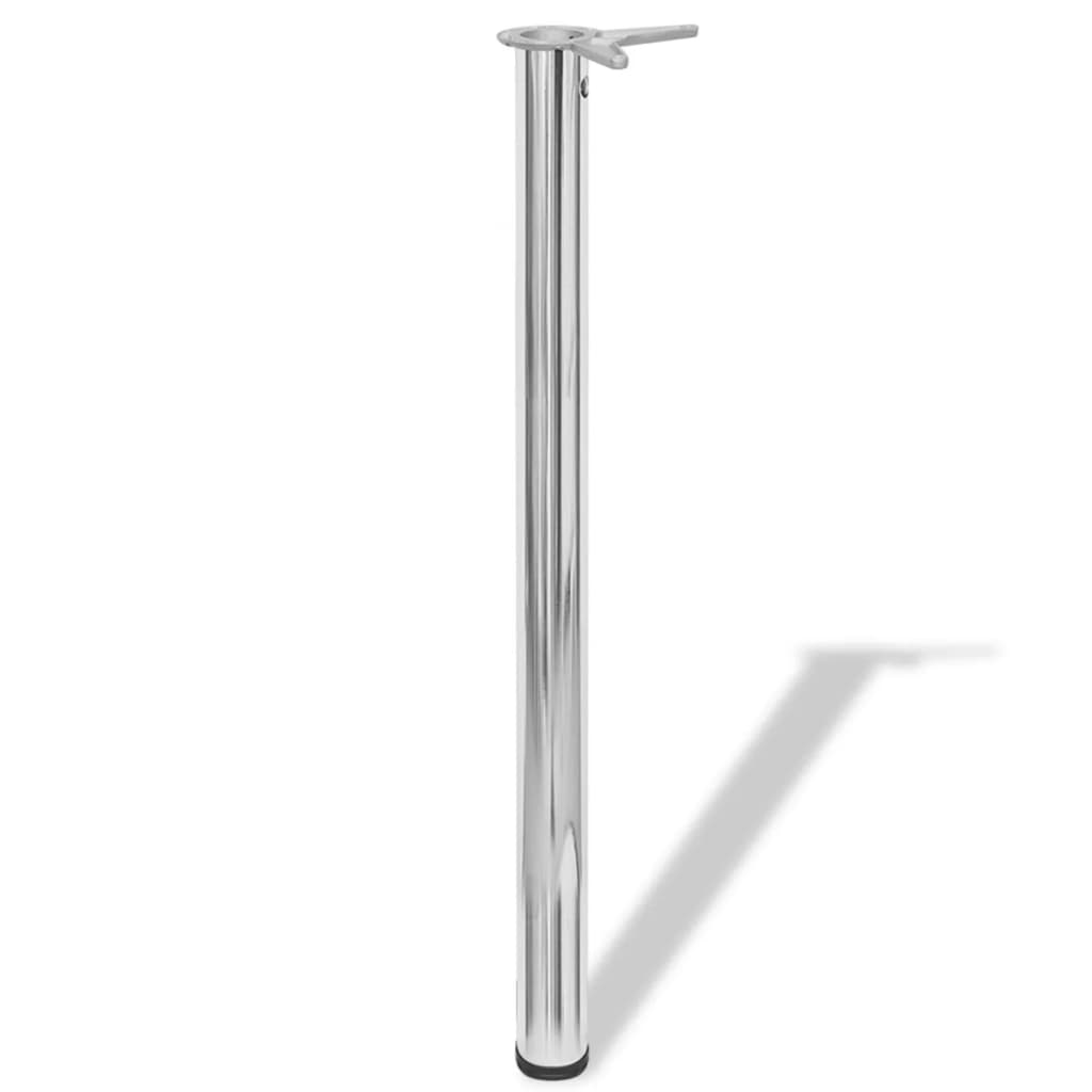 Vidaxl tafelpoten in hoogte verstelbaar chroom 870 mm 4 st