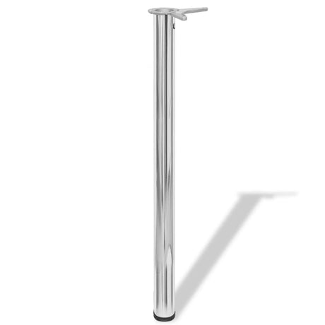 Vidaxl tafelpoten in hoogte verstelbaar chroom 870 mm 4 st