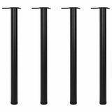 Vidaxl tafelpoten in hoogte verstelbaar zwart 870 mm 4 st