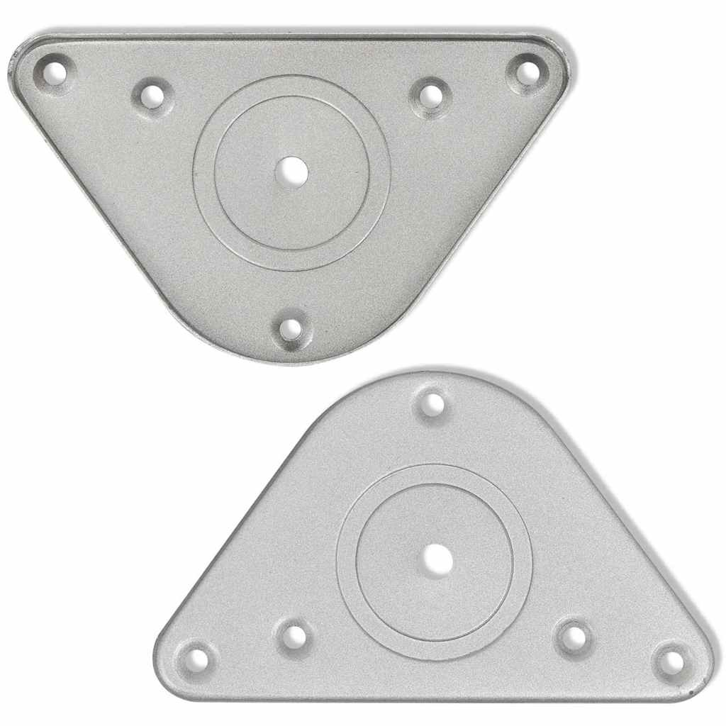 Vidaxl tafelpoten in hoogte verstelbaar geborsteld nikkel 710 mm 4 st