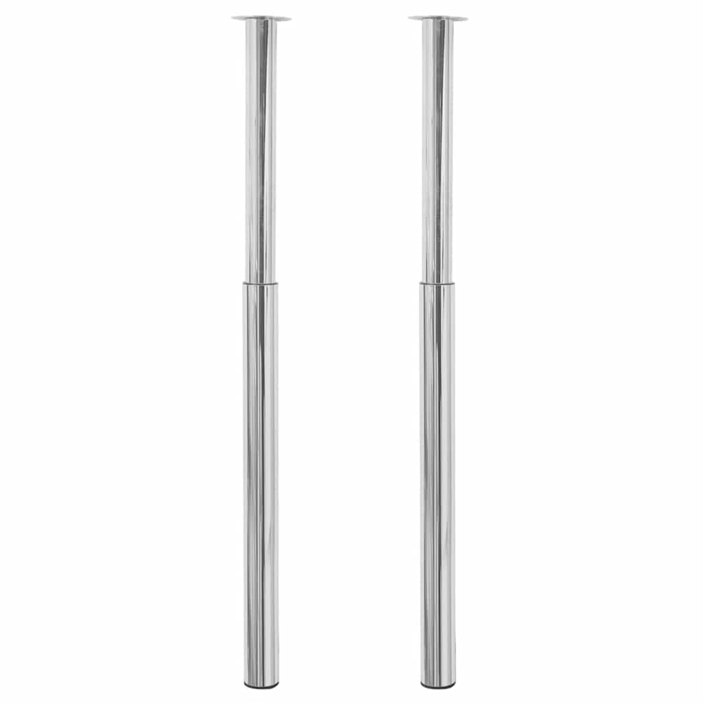 Vidaxl tafelpoten telescopisch 710-1100 mm chroom 2 st