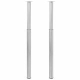 Vidaxl tafelpoten telescopisch roestvrij staal 710 mm - 1100 mm 2 st