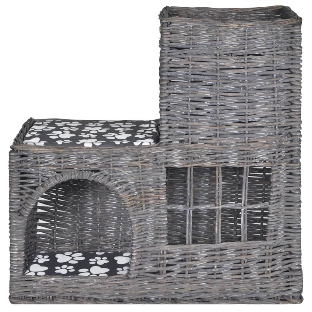 Vidaxl Cat Bed House Castillo con sauces de cojín