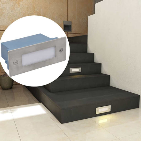 Vidaxl trapinbouwspot 2 st led 44x111x56 mm